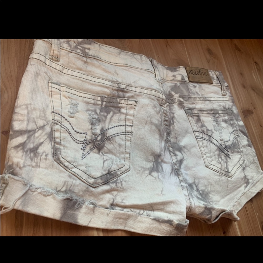 Machine Tie Dye Denim Shorts